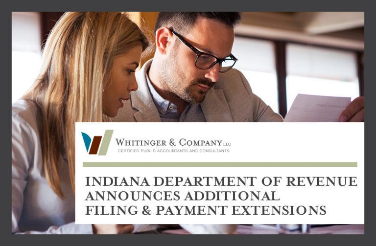 Indiana Department Of Revenue (DOR) Announces Additional Filing